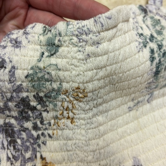 Maurices Floral Print Camisole - Cream and Purple - Picture 6 of 7